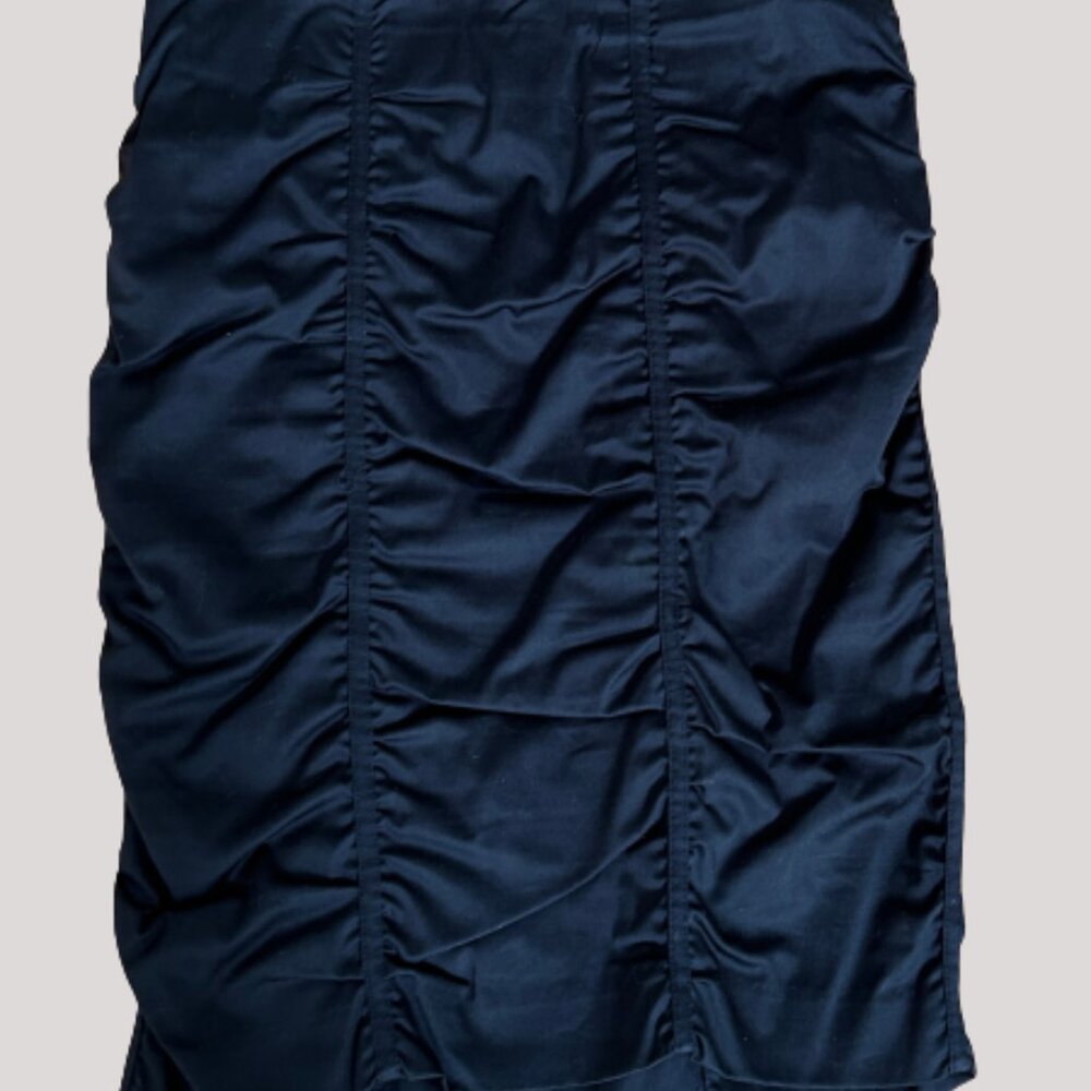 TEENFLO BLACK RUCHED FITTED SKIRT SIZE 2